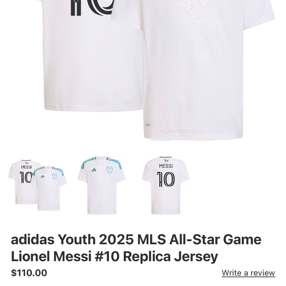 Adidas Youth 2025 MLS All-Star Game Lionel Messi #10 Replica Jersey - Picture 8 of 13